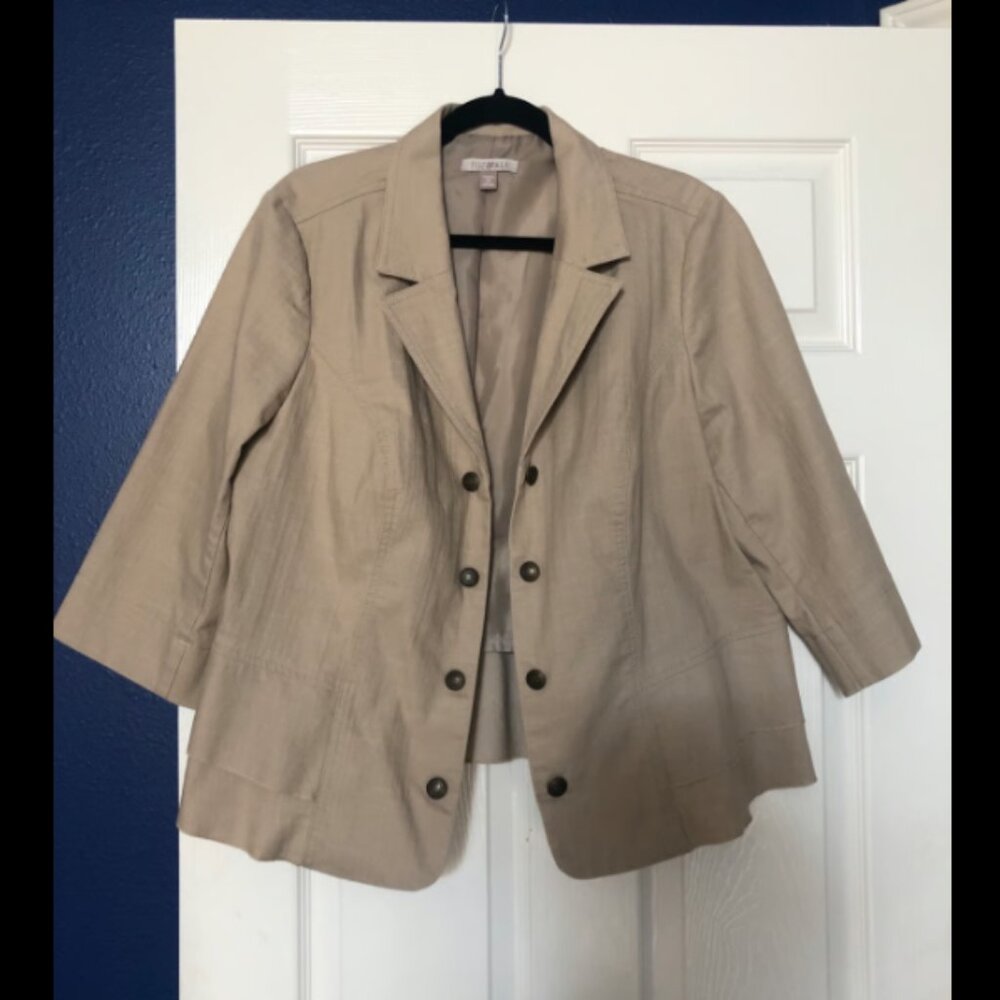 Nice Beige Linen Blazer / Jacket 2X